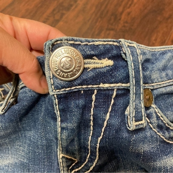 TRUE RELIGION BRAND JEANS RAINBOW JOEY boot cut Flare Y2K fashion size 28. GUC - Picture 12 of 14